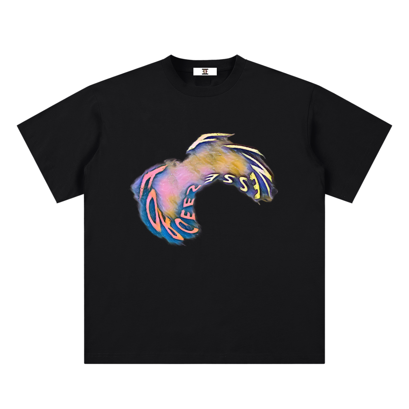 Unisex Sueded Cotton T-Shirt (Wavy Double F Logo)